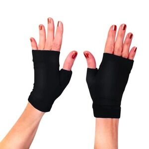 Fingerless Black Gloves Women's 80s Costume Halloween Dance Recital Accessory
